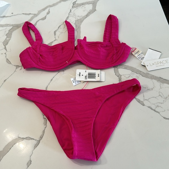 L*Space Chain Link Texture Camellia Bikini set, Medium, BRAND NEW, $203 - Picture 5 of 6